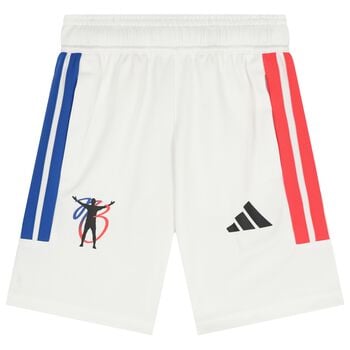 White Jude Bellingham Logo Shorts