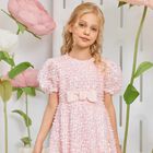 Girls Pink Embellished Sequin Dress, 1, hi-res