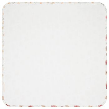 بطانية أولاد بطبعة الدب  باللون الأبيض