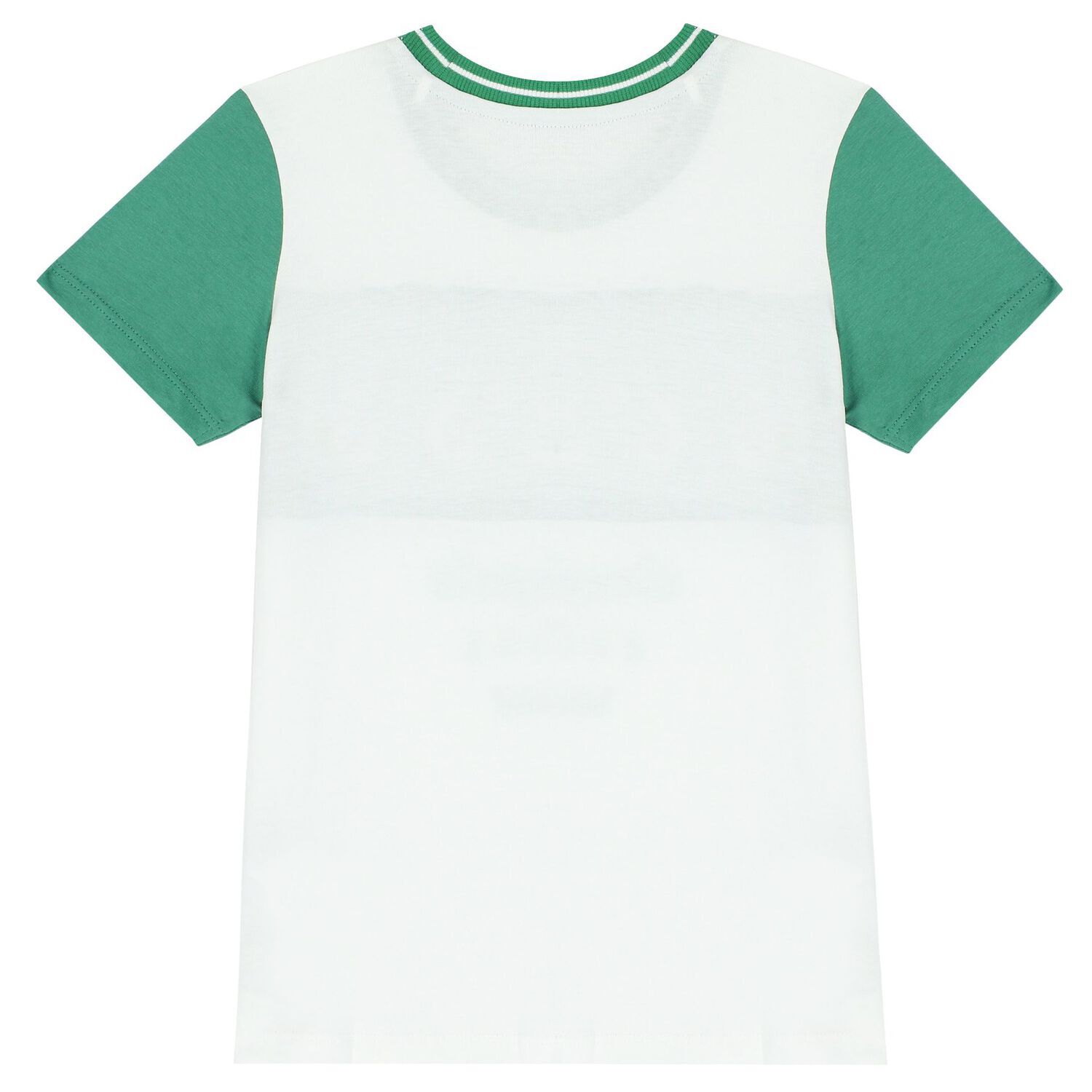 Boys White & Green Logo T-Shirt, 2, hi-res image number null