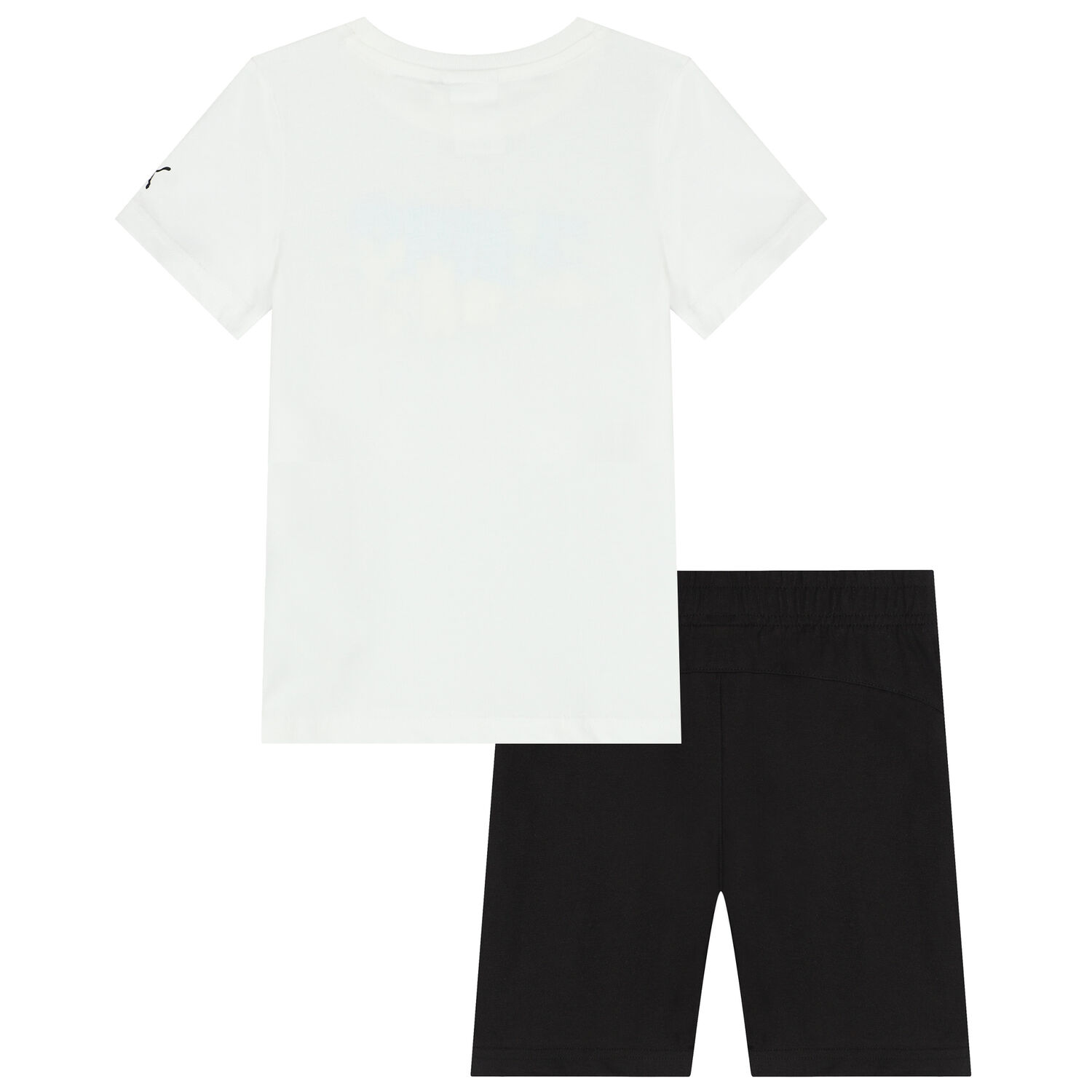 طقم شورت بطبعة سبونجبوب بالشعار باللون الأبيض والأسود, 1, hi-res