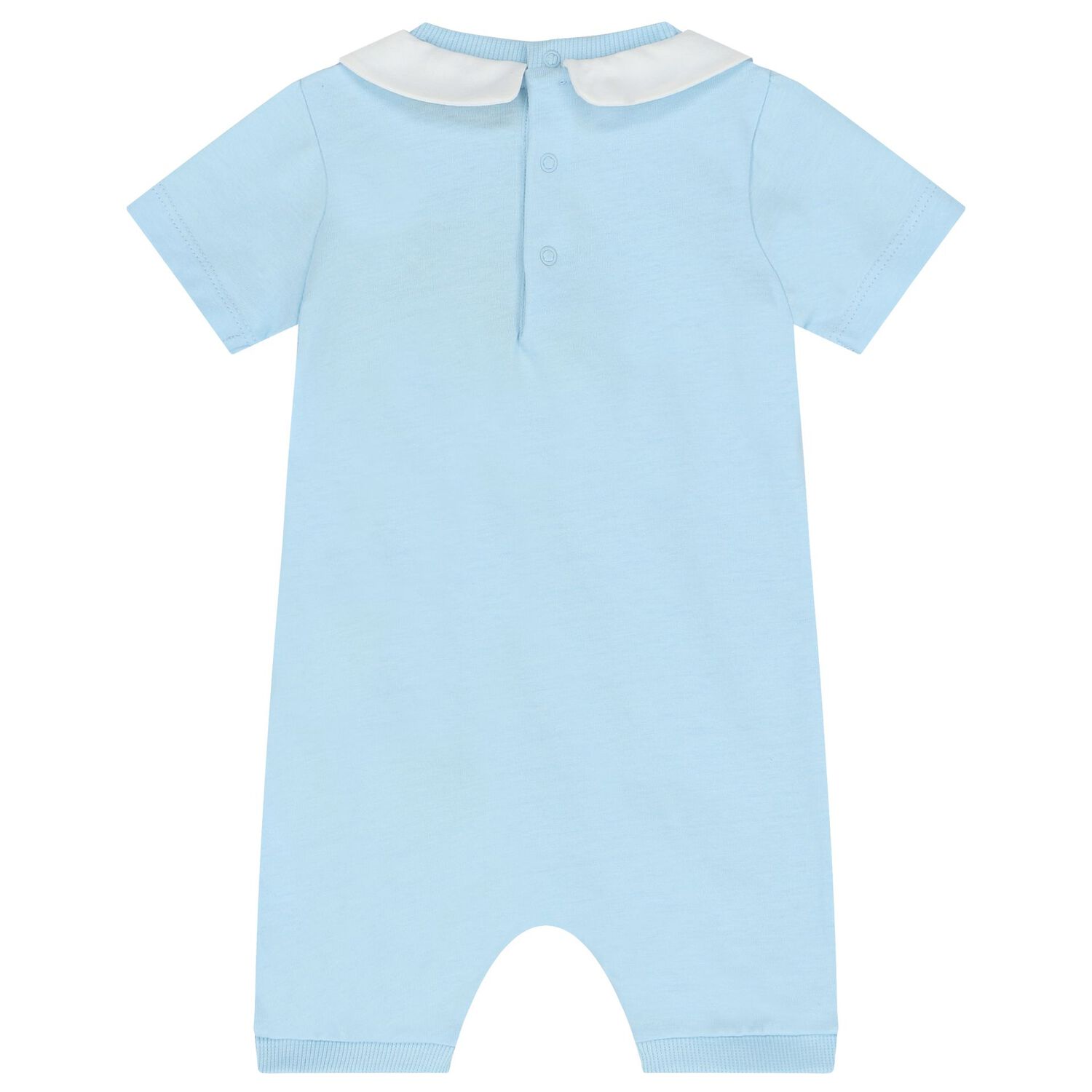 Baby Boys Blue Teddy Bear Logo Romper, 2, hi-res