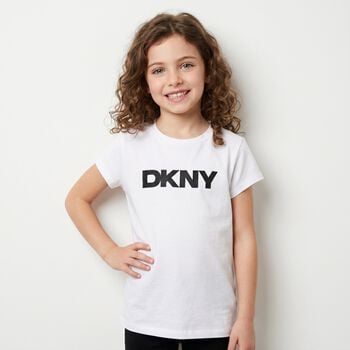Girls Mini Me White Logo T-Shirt