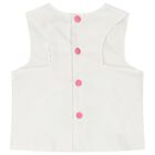 Girls White Logo Top & Shorts Set, 1, hi-res