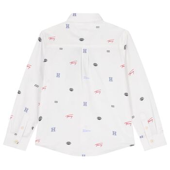 Boys White Logo Shirt