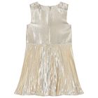 فستان بناتي بفيونكة ذهبية, 1, hi-res