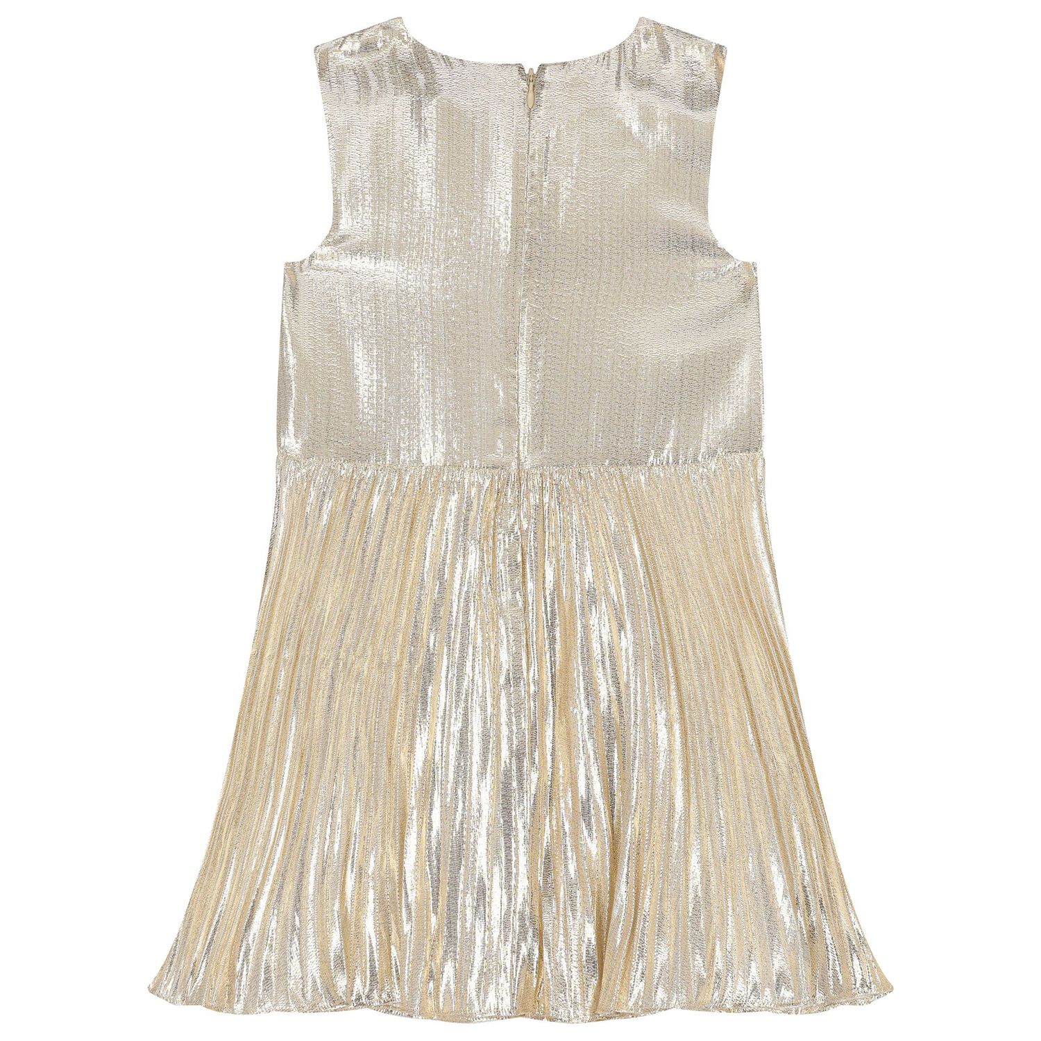 فستان بناتي بفيونكة ذهبية, 1, hi-res image number null