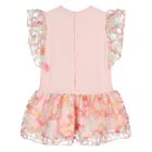 Younger Girls Pink Bag Logo Dress, 2, hi-res