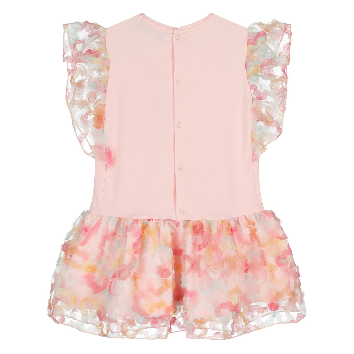 Younger Girls Pink Bag Logo Dress, 2, hi-res