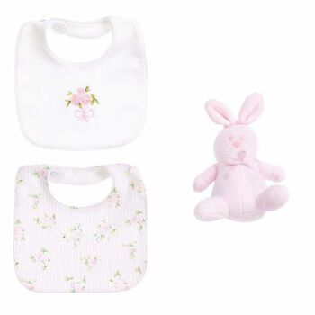 Baby Girls White & Pink Gift Set