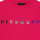 Girls Pink Logo Sweatshirt, 1, hi-res