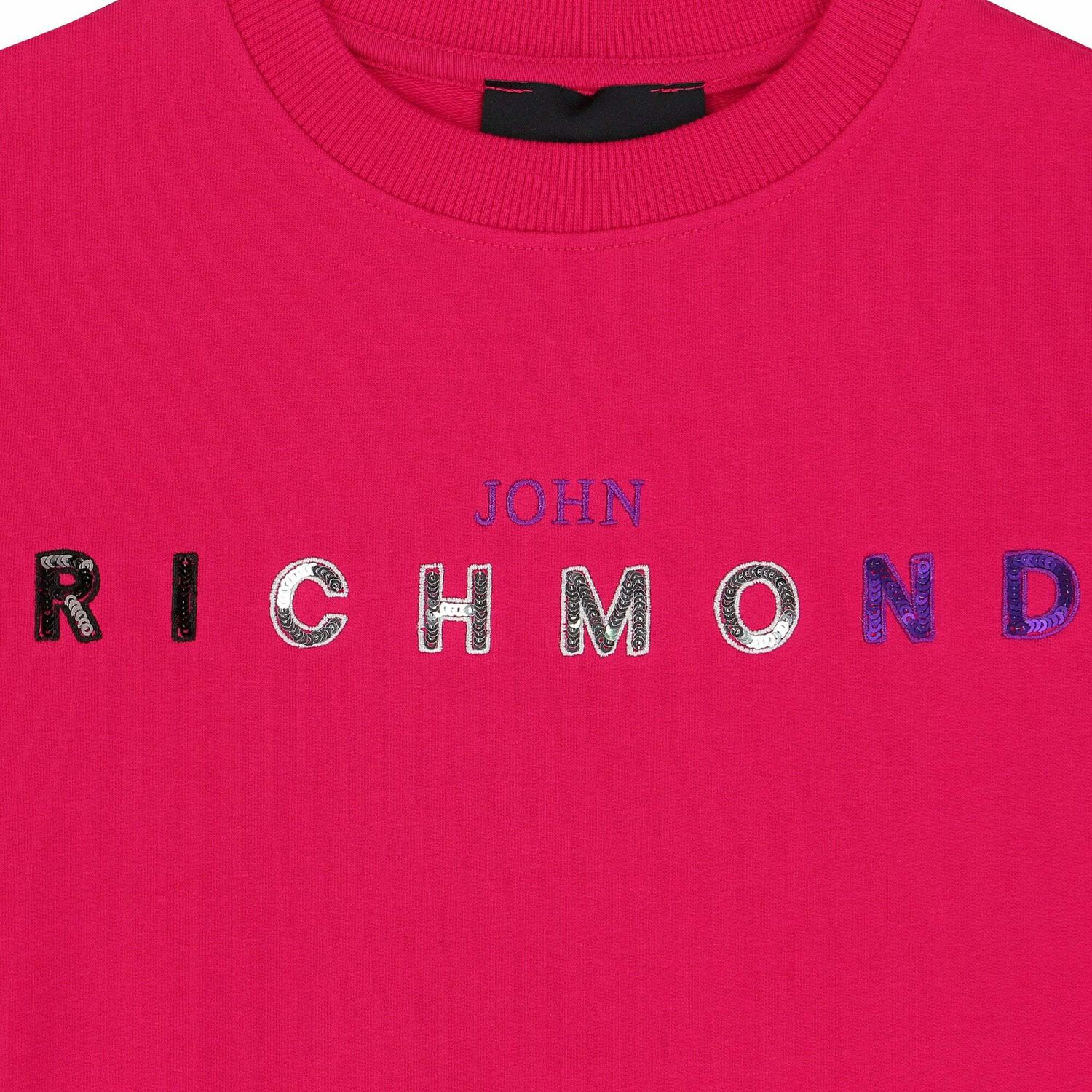 Girls Pink Logo Sweatshirt, 1, hi-res image number null