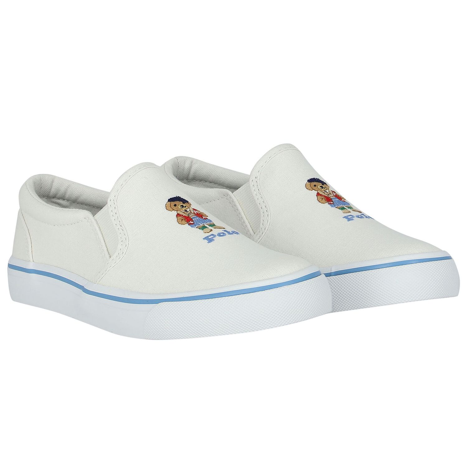 Girls Ivory Slip-On Trainers, 1, hi-res image number null