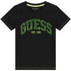 تيشيرت أولاد بالشعار باللون الاسود, 5, hi-res