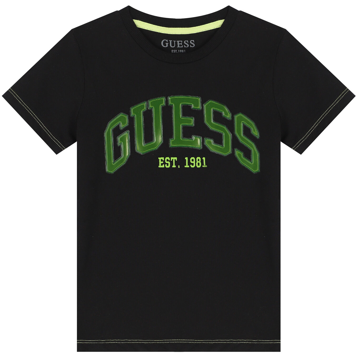 تيشيرت أولاد بالشعار باللون الاسود, 5, hi-res