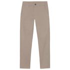 Boys Beige Trousers, 3, hi-res