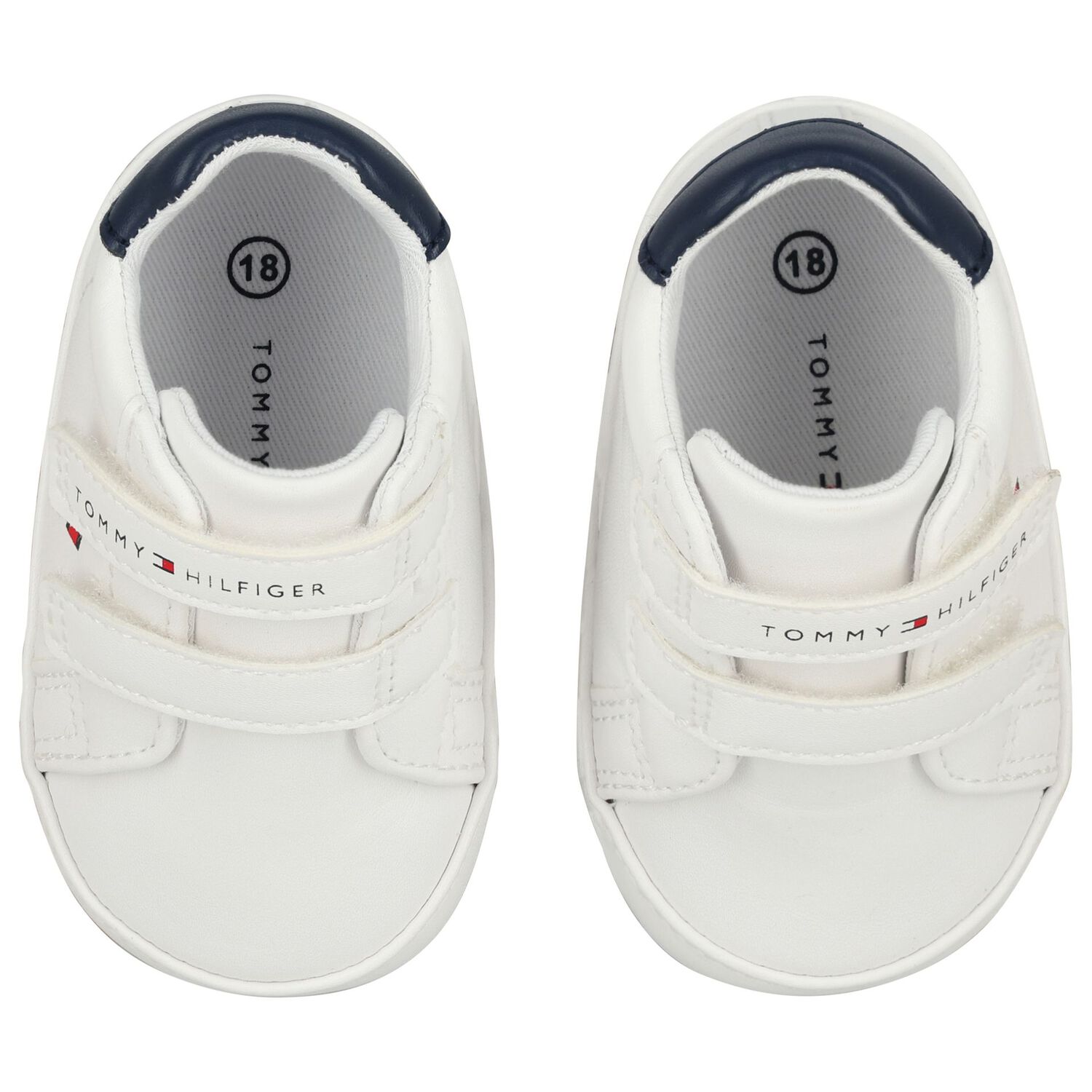 Baby Boys White Logo Pre Walker Shoes, 1, hi-res