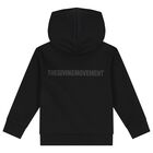 Black Logo Hooded Zip Up Top, 3, hi-res