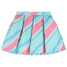Girls Pink & Blue Skirt Set, 1, hi-res