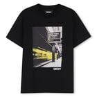 Boys Black Logo T-Shirt, 3, hi-res