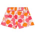Girls Pink & Orange Fruits Shorts, 2, hi-res