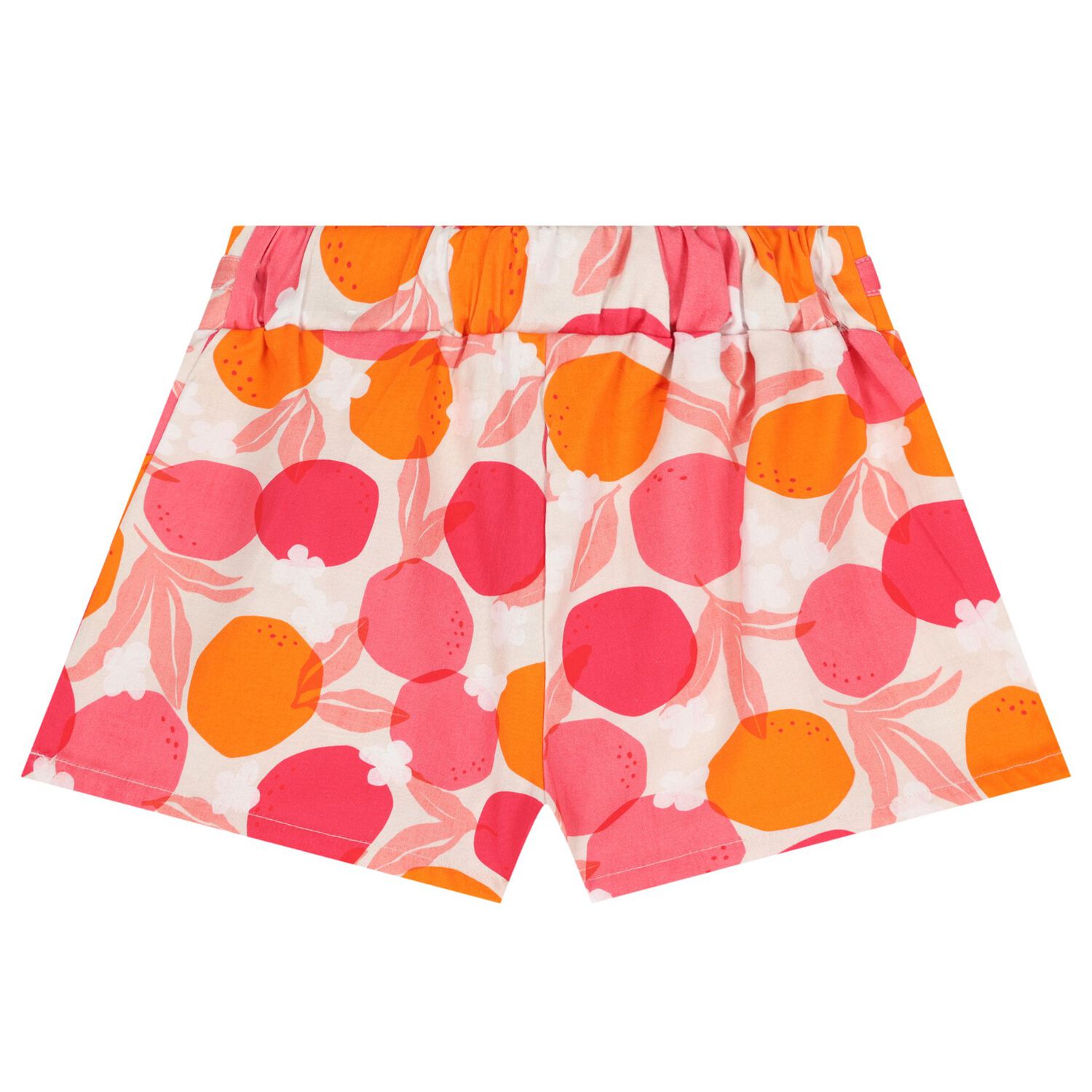 Girls Pink & Orange Fruits Shorts, 2, hi-res