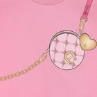 سويتشيرت بنات بطبعة باللون الزهري, 1, hi-res