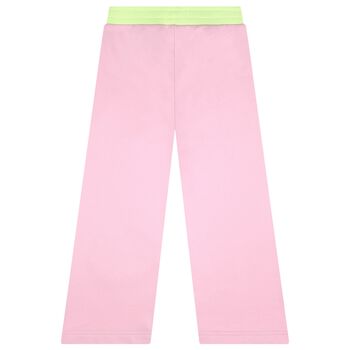 بنطلون رياضي باللون الوردي مزين للبنات