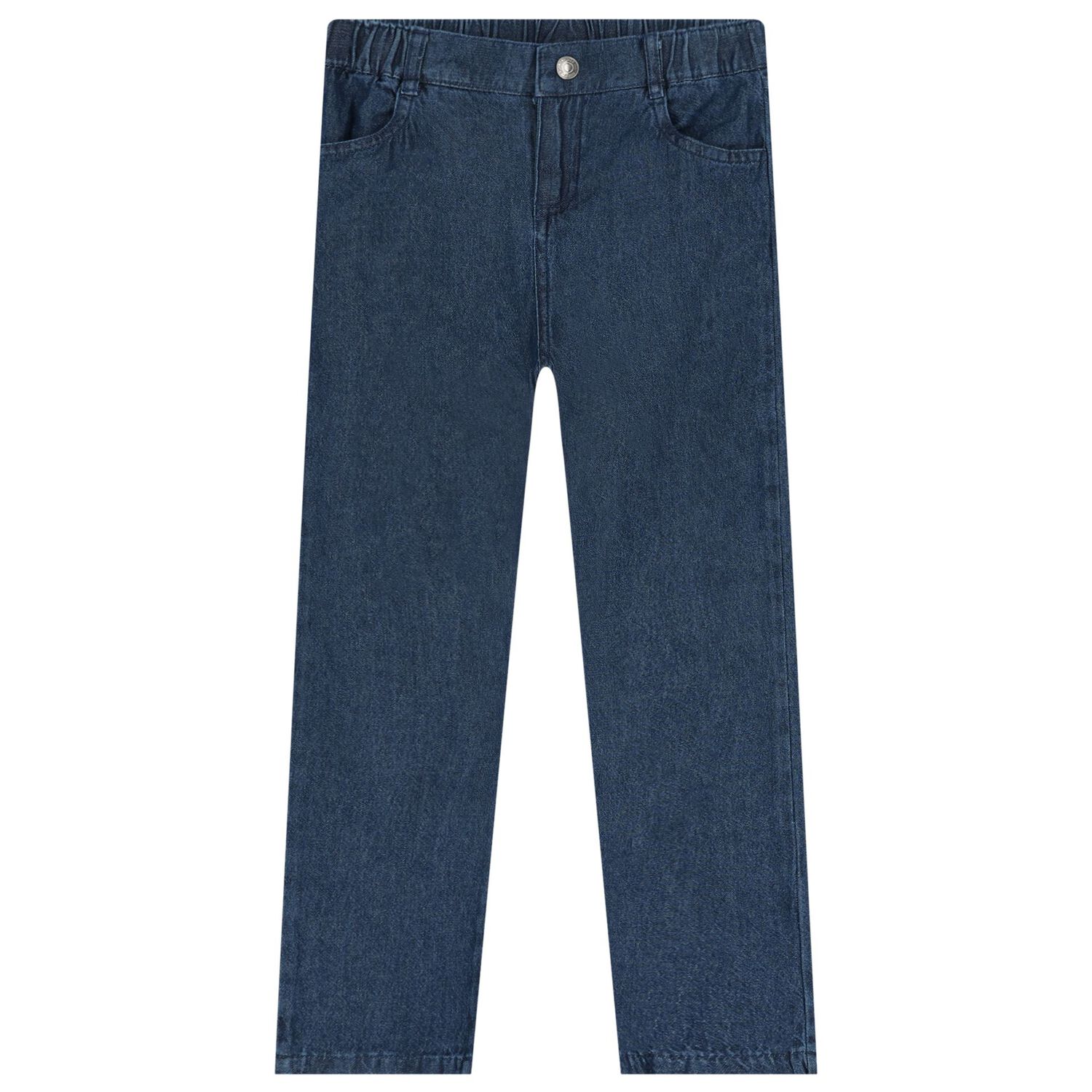 Boys Ivory & Blue Teddy Bear Logo Trousers Set, 1, hi-res