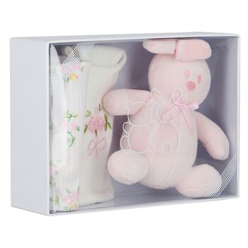 Baby Girls White & Pink Gift Set