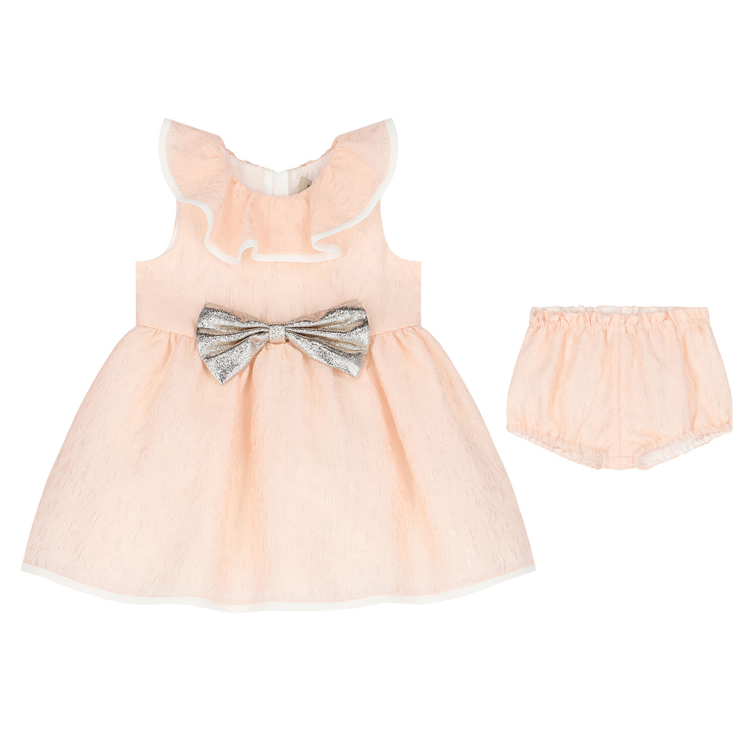 Baby Girls Pink Organza Dress Set, 1, hi-res