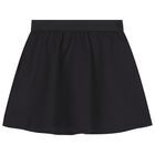 Girls Black Logo Skirt, 1, hi-res