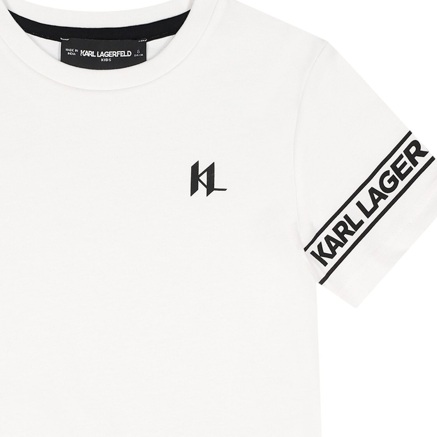 Boys Mini Me White Logo T-Shirt, 1, hi-res