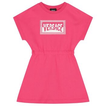 Girls Pink Logo Dress