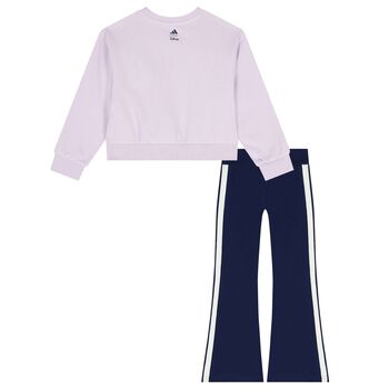 Girls Purple & Navy Blue Disney Leggings Set