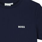 Boys Navy Blue & White Logo T-Shirts ( 2-Pack ), 2, hi-res