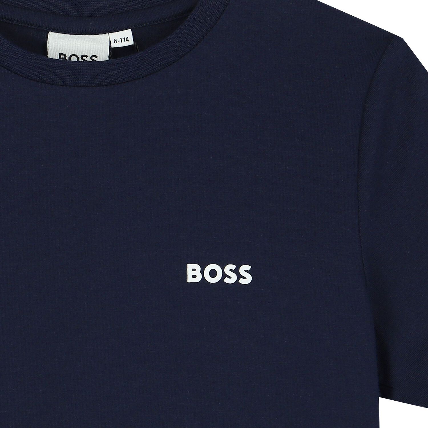 Boys Navy Blue & White Logo T-Shirts ( 2-Pack ), 2, hi-res image number null