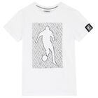 Boys White Logo T-Shirt, 1, hi-res