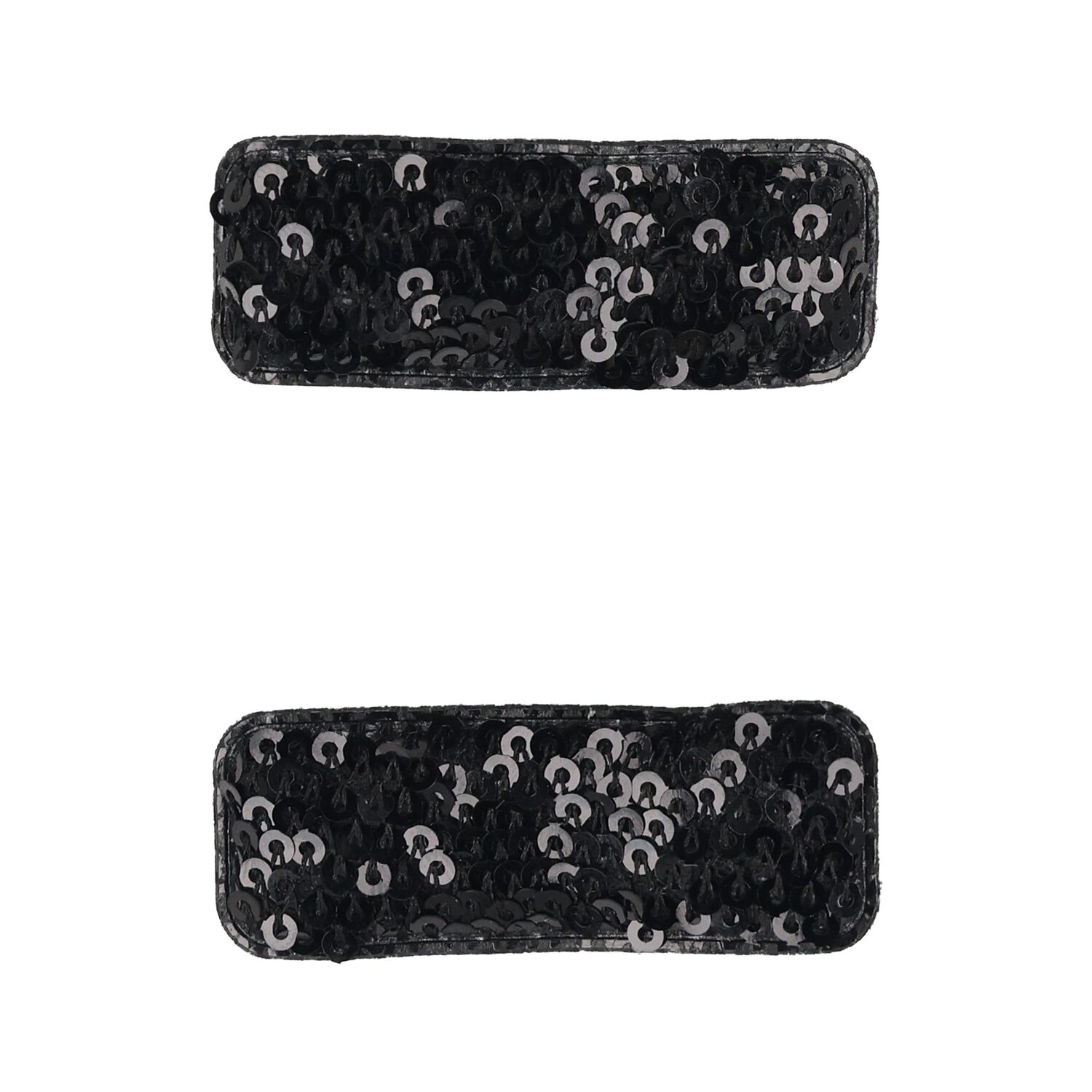 Girls Black Sequin Hairclips ( 2-Pack ), 1, hi-res