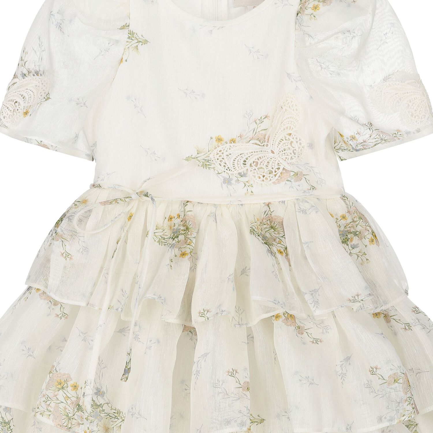 Girls Ivory Floral Dress, 1, hi-res image number null
