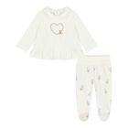 Baby Girls Ivory 2 Piece Babygrow, 2, hi-res