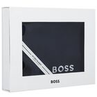 بطانية بنات منسوجة بالشعار باللون الكحلي, 3, hi-res