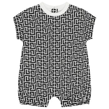 Black & White Logo Romper