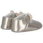 Baby Girls Metallic Bow Pre Walker Shoes, 1, hi-res