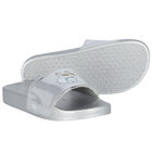 سلايدر بنات بشعار الشوبيت باللون الفضى, 1, hi-res