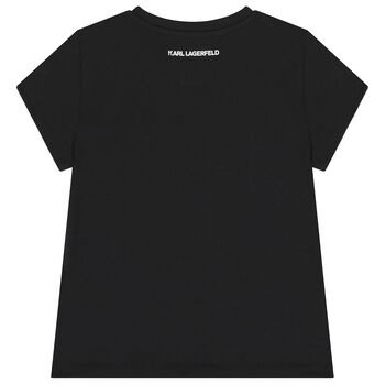 Girls Black Choupette T-Shirt