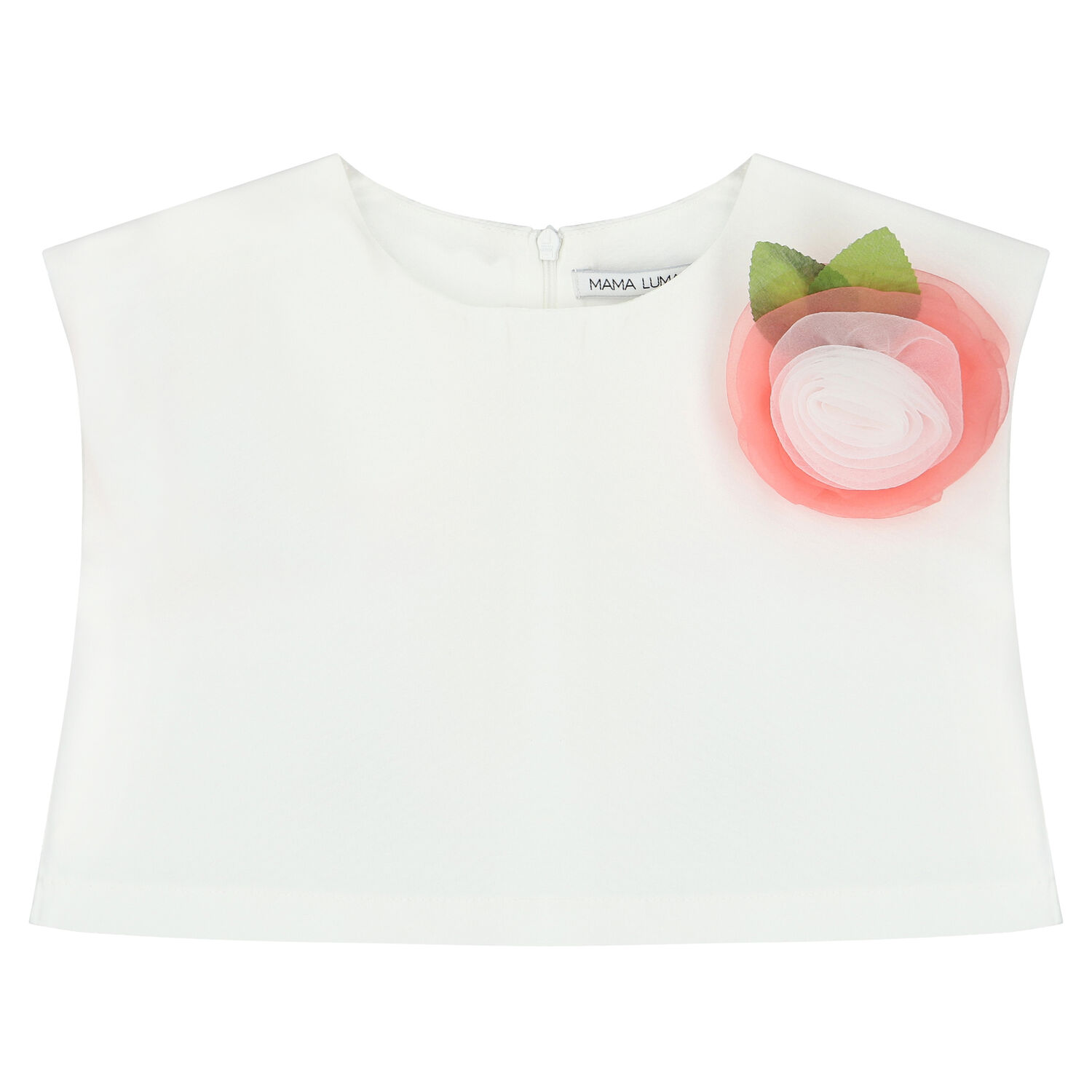 Girls Ivory & Pink Flower Skirt Set, 1, hi-res