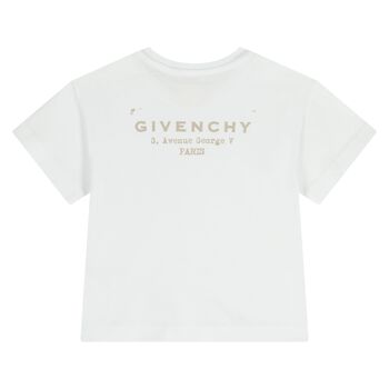 Younger Girls White Logo T-Shirt