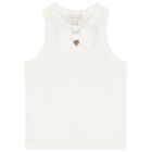 توب بنات بفيونكة باللون الأبيض, 1, hi-res