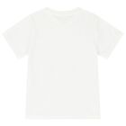 تي شيرت بنات  بطبعة بالزهور باللون العاجي, 1, hi-res